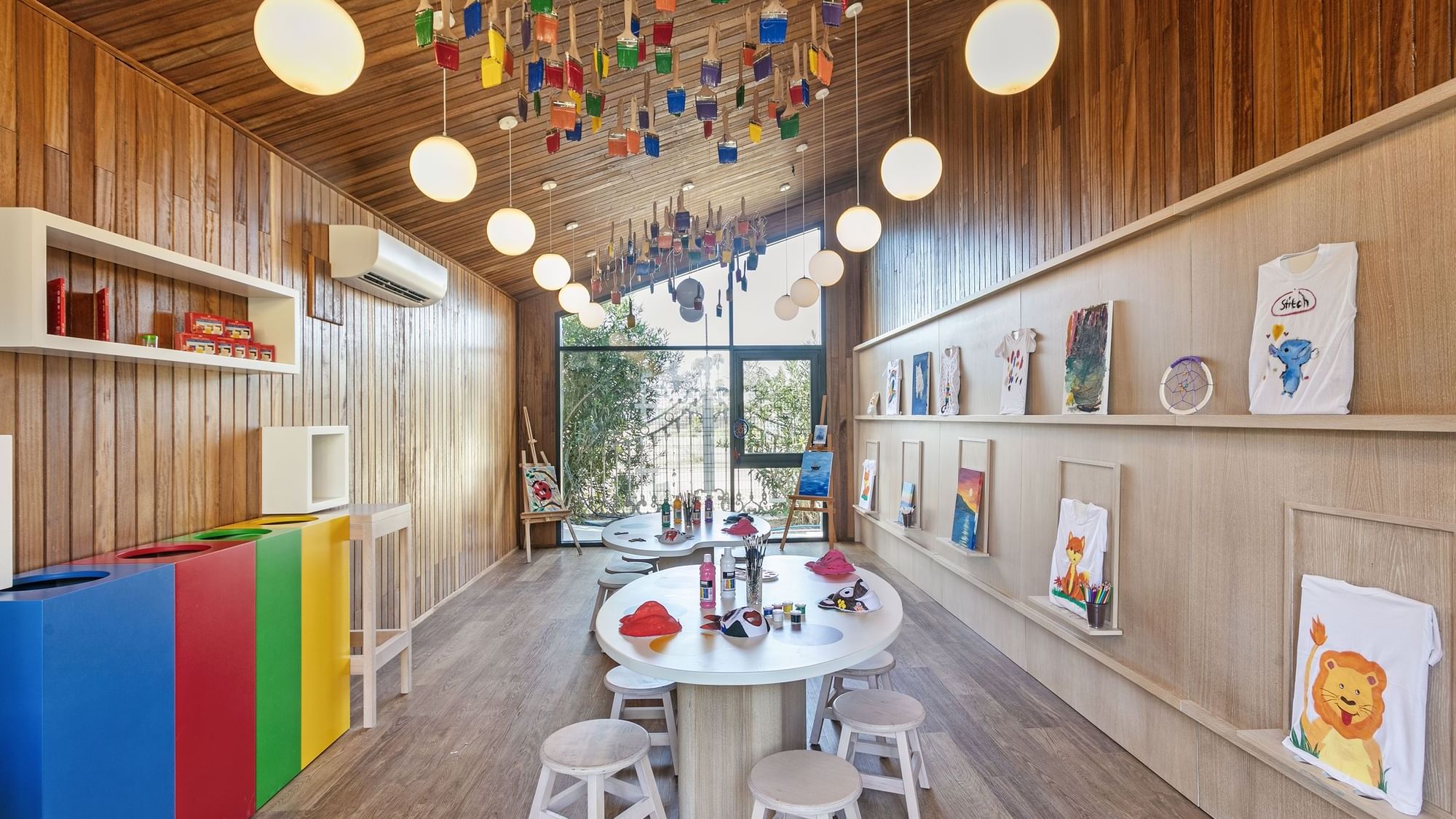 Wooden finished indoor play room in Tini Kids Club at Titanic Mardan Palace